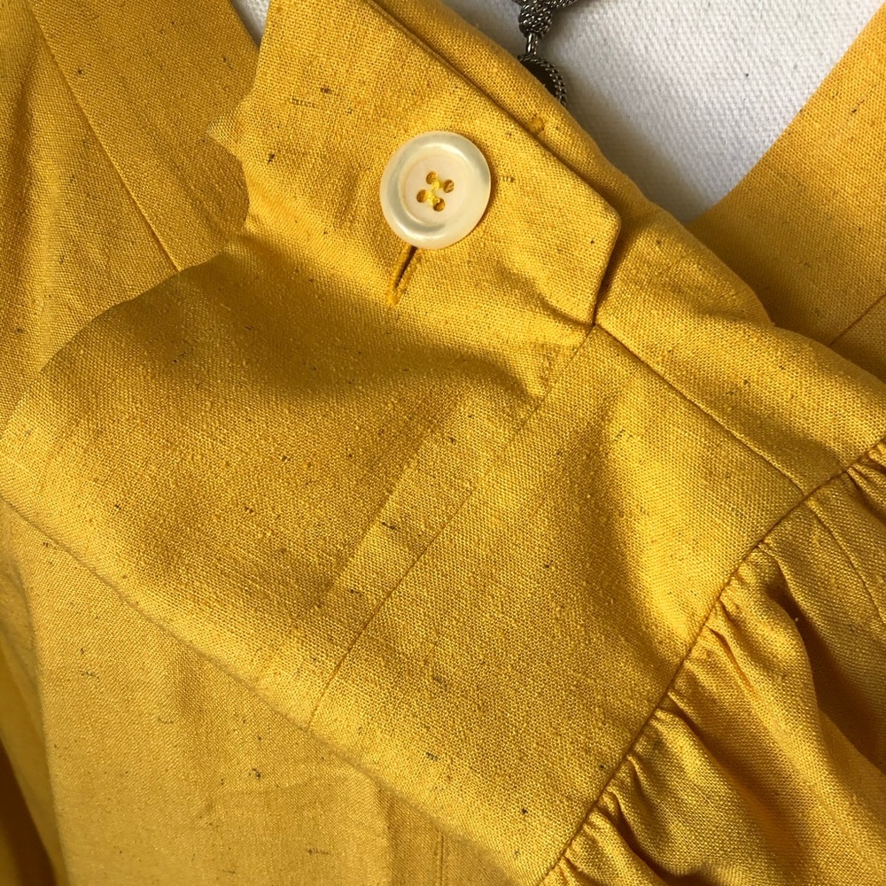 Saint Laurent Paris Vintage Yellow Dress Vintage 90’s Bergdorf Goodman Size S - Picture 6 of 7